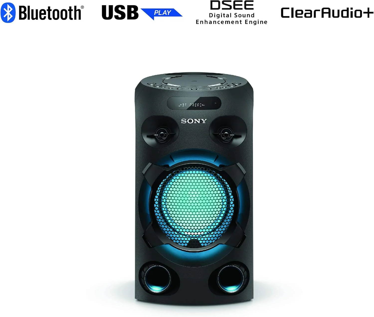 SONY MHC-V02/B- HIGH POWER PARTY SPEAKER WITH BLUETOOTH,MULTI-DEVICE CONNECTION,SPEAKER LIGHT - Image 5