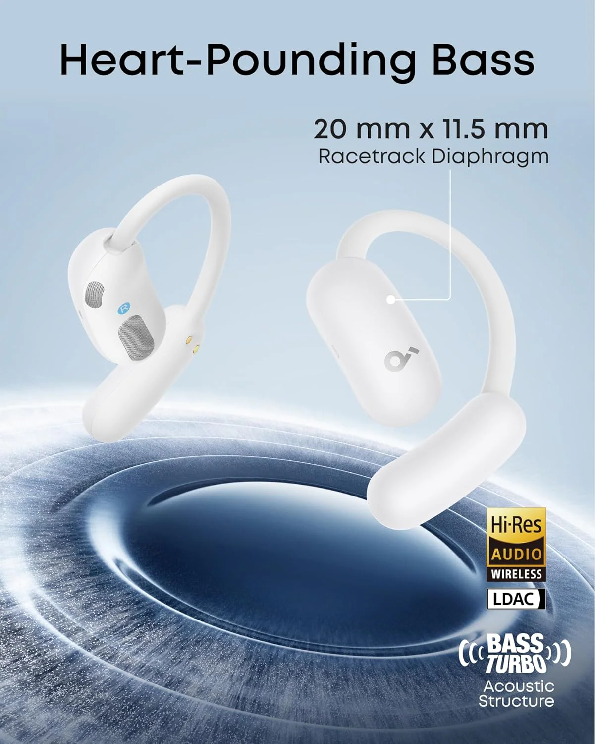 Soundcore AeroFit 2 Open-Ear Wireless Earbuds - White - Image 6