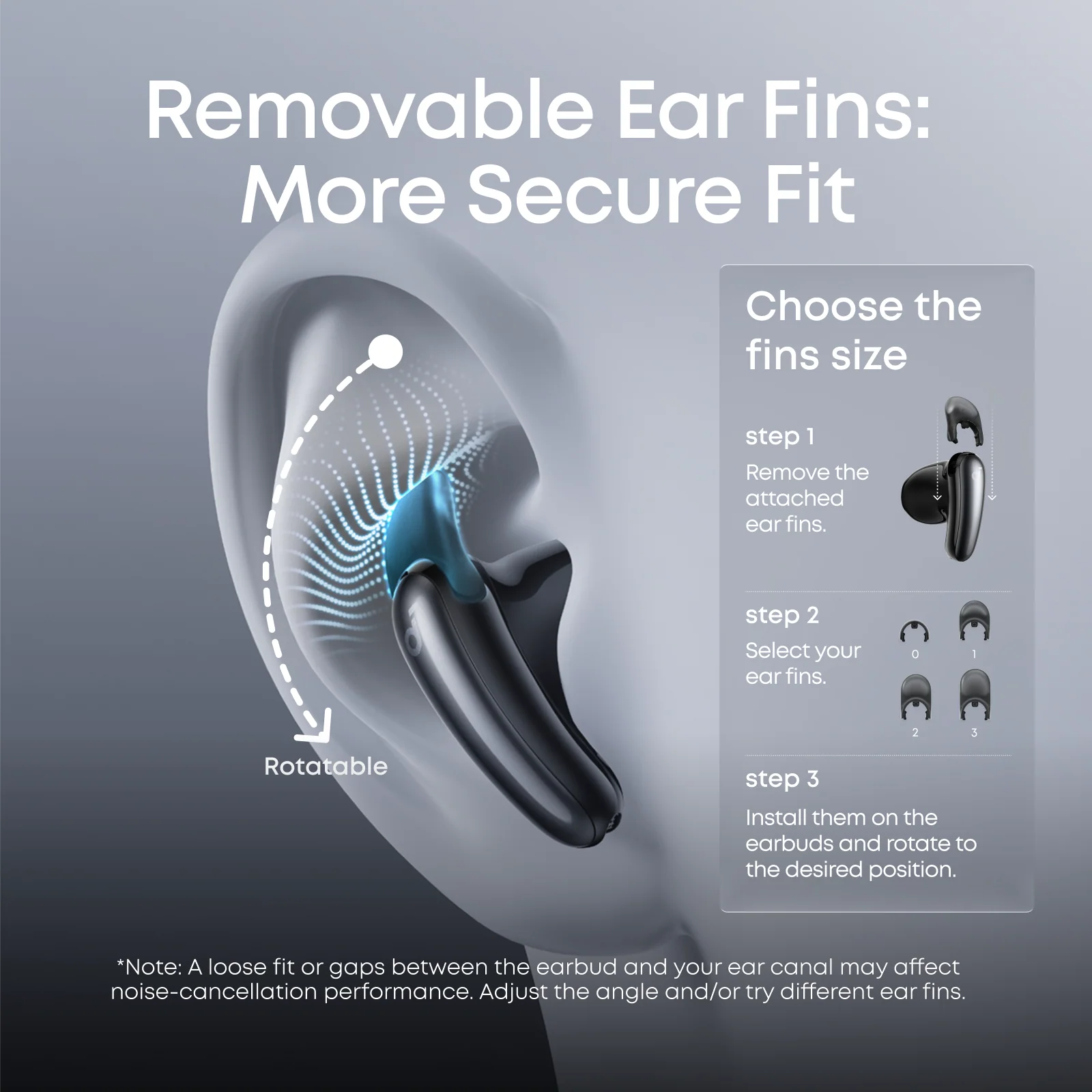Soundcore Liberty Buds Wireless Semi-in-Ear Earbuds with ANC Blue - Image 2