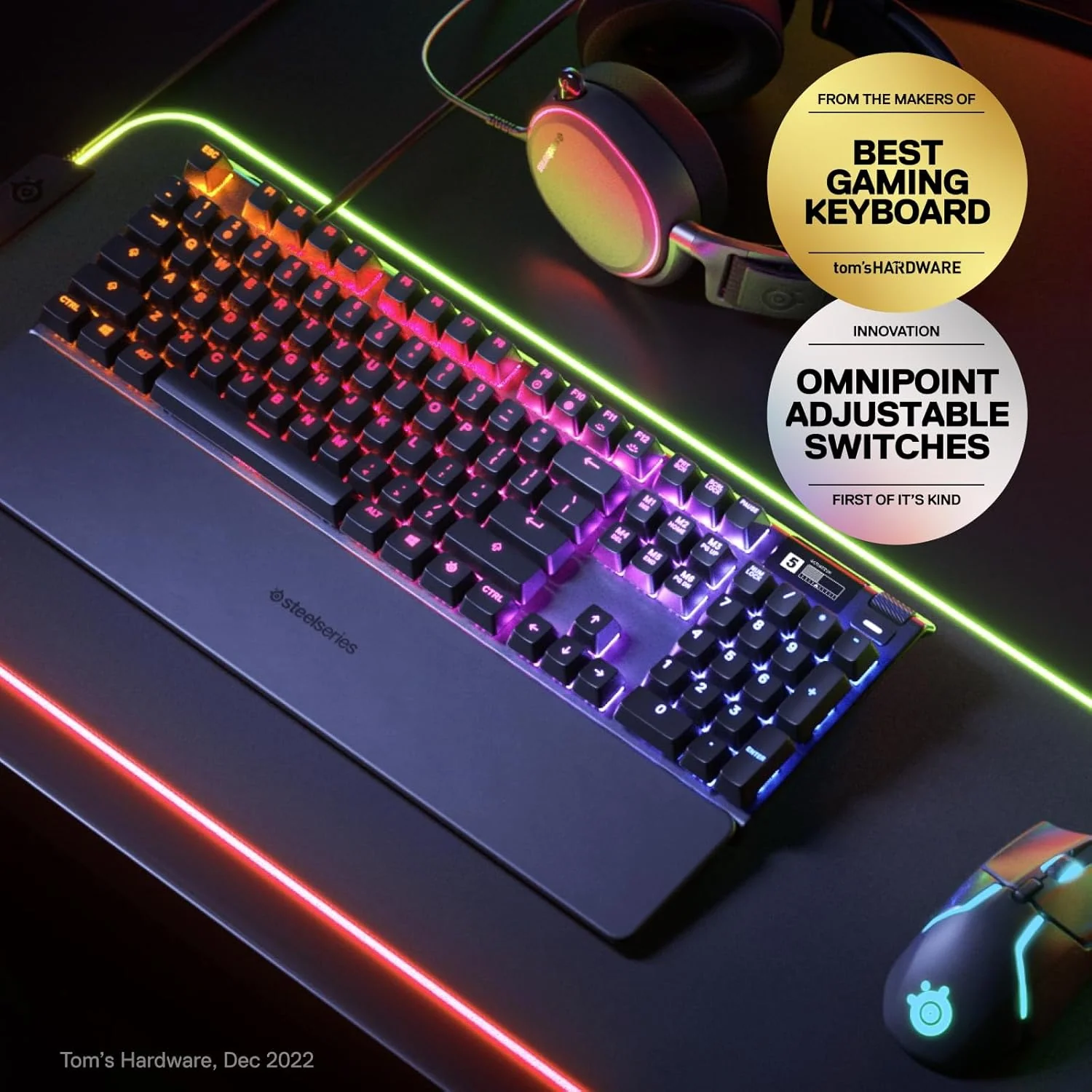 Steelseries Apex Pro Mechanical Gaming Keyboard Adjustable Switch - Image 7