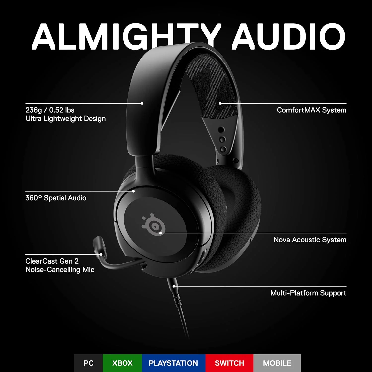 SteelSeries Arctis Nova 1 Multi-System Gaming Headset - Image 5