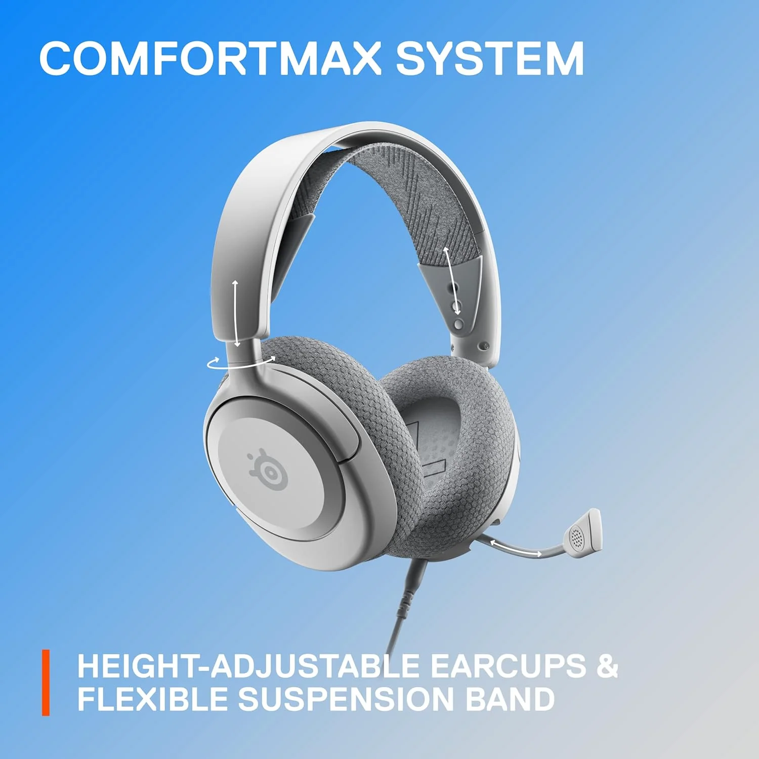 SteelSeries Arctis Nova 1P Multi-System Gaming Headset - White - Image 2