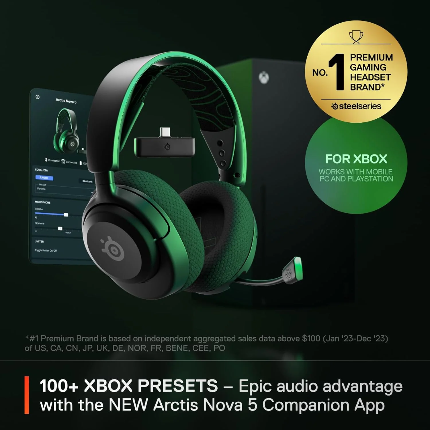 SteelSeries Arctis Nova 5X Wireless Multi-System Gaming Headset - Black - Image 6
