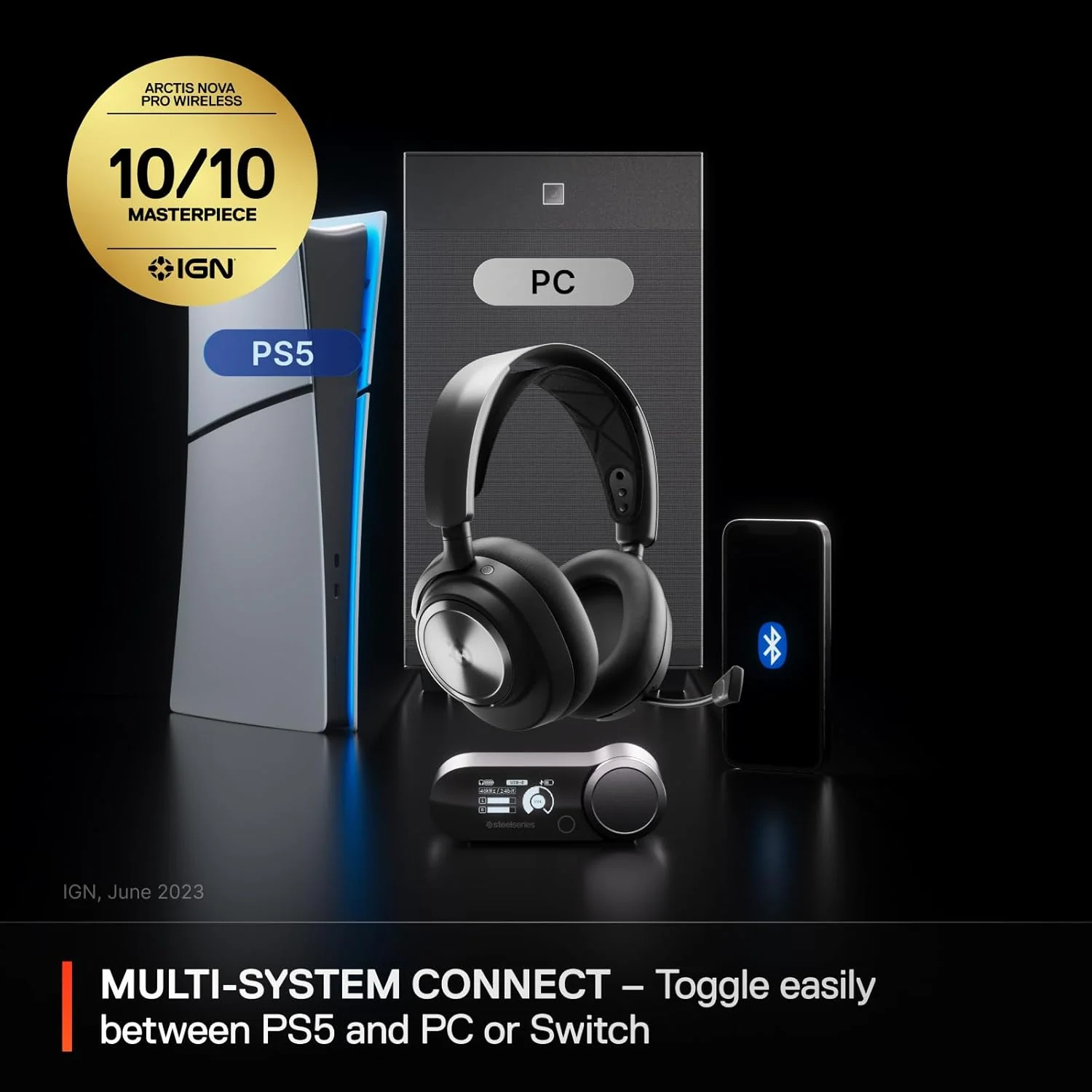 SteelSeries Arctis Nova Pro Wireless Multi-System Gaming Headset - Image 11