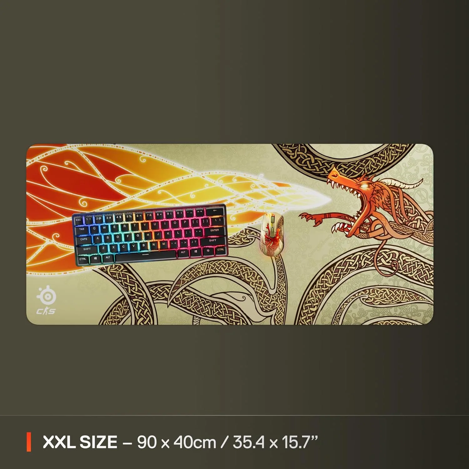 SteelSeries QcK CS2 Dragon Lore Edition - XXL - Image 4
