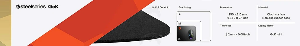 SteelSeries QcK  Small Cloth MOUSE PAD 63005 - Image 5