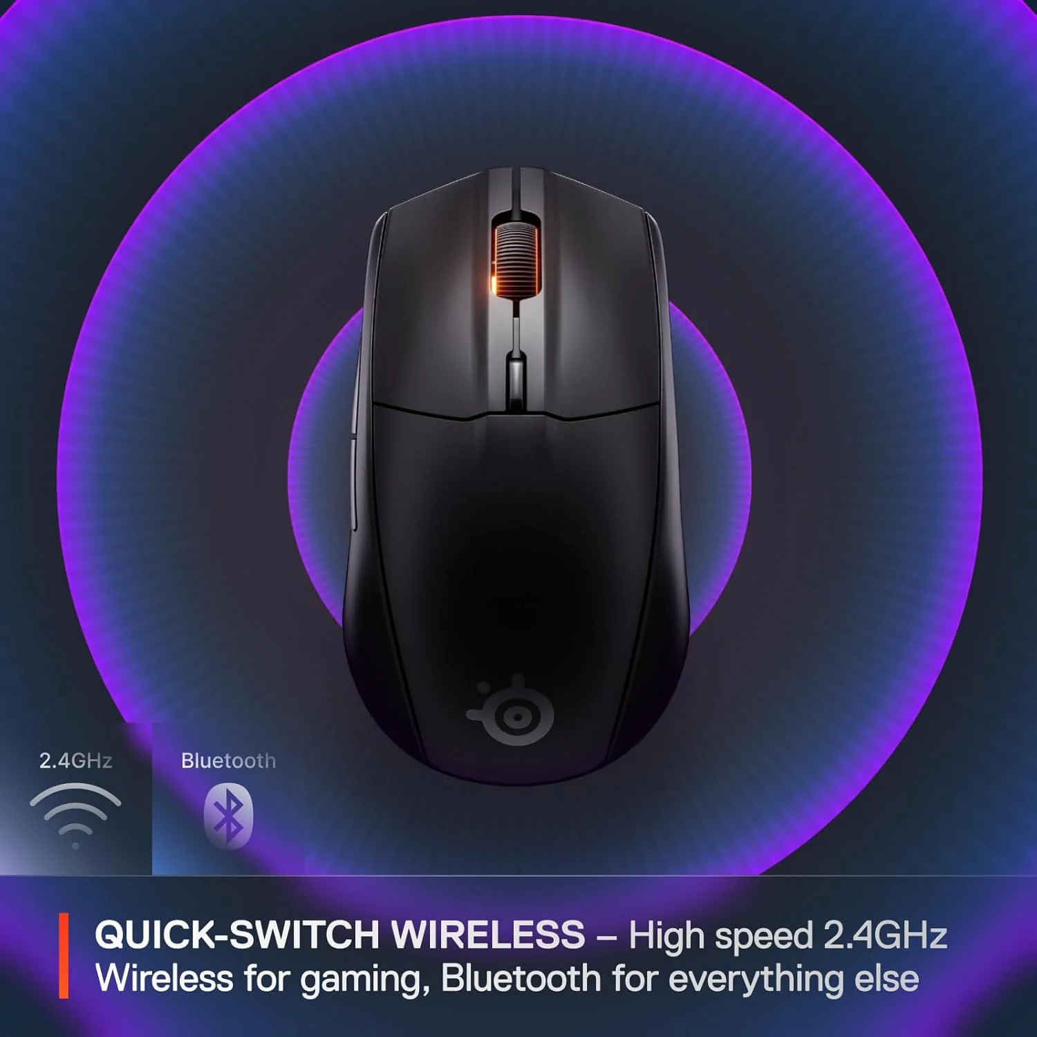 SteelSeries Rival 3 Gen 2 Wireless Gaming Mouse - Black - Image 5