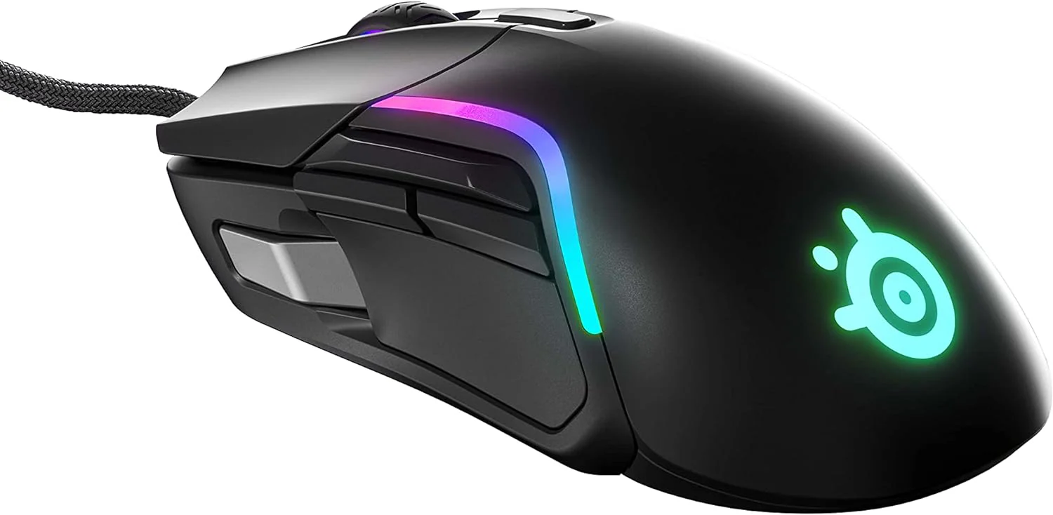 SteelSeries Rival 5 with PrismSync RGB Lighting and 9 Programmable Buttons Gaming Mouse