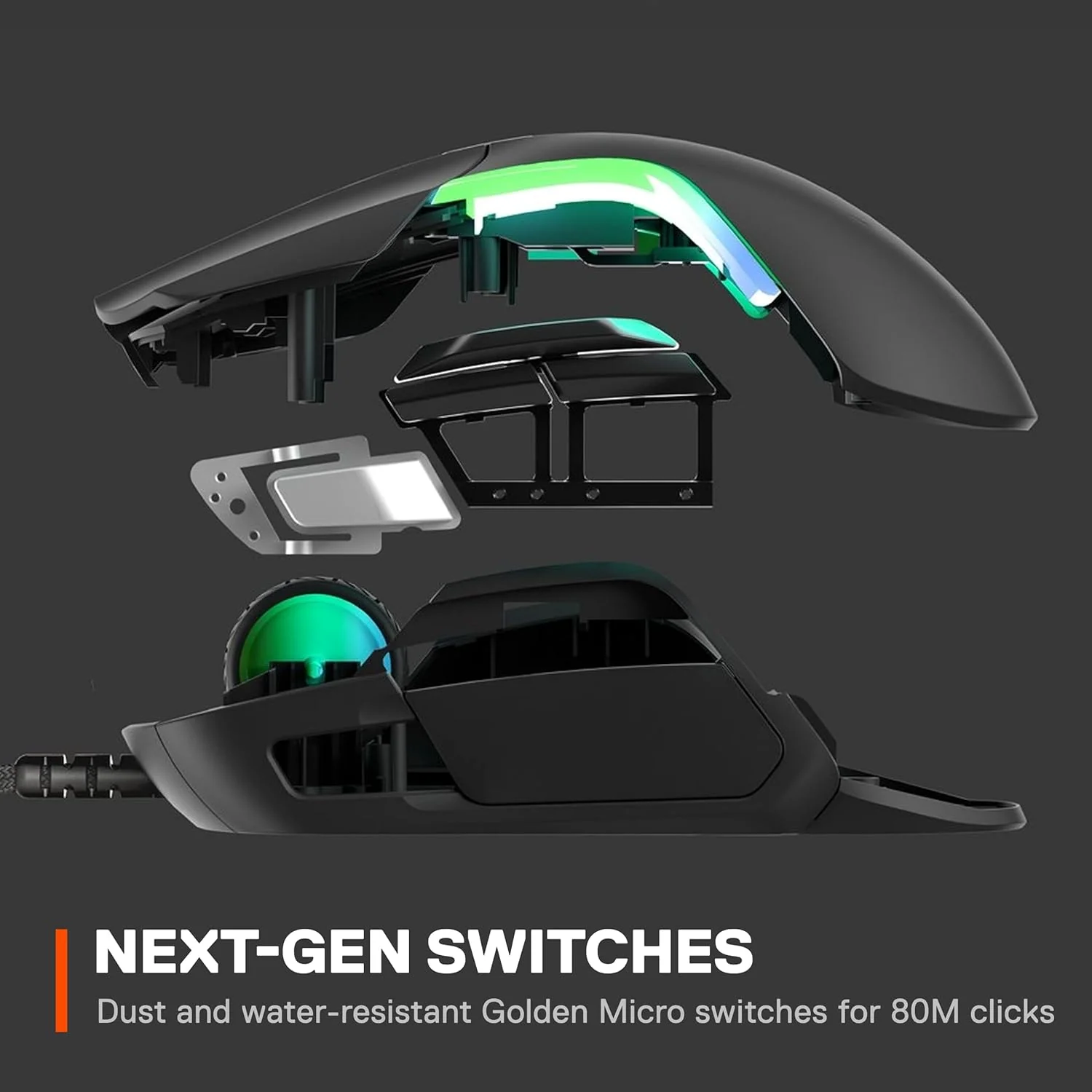 SteelSeries Rival 5 with PrismSync RGB Lighting and 9 Programmable Buttons Gaming Mouse - Image 2