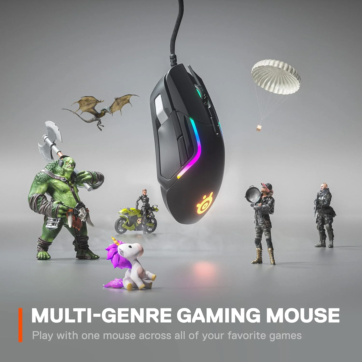 SteelSeries Rival 5 with PrismSync RGB Lighting and 9 Programmable Buttons Gaming Mouse - Image 6