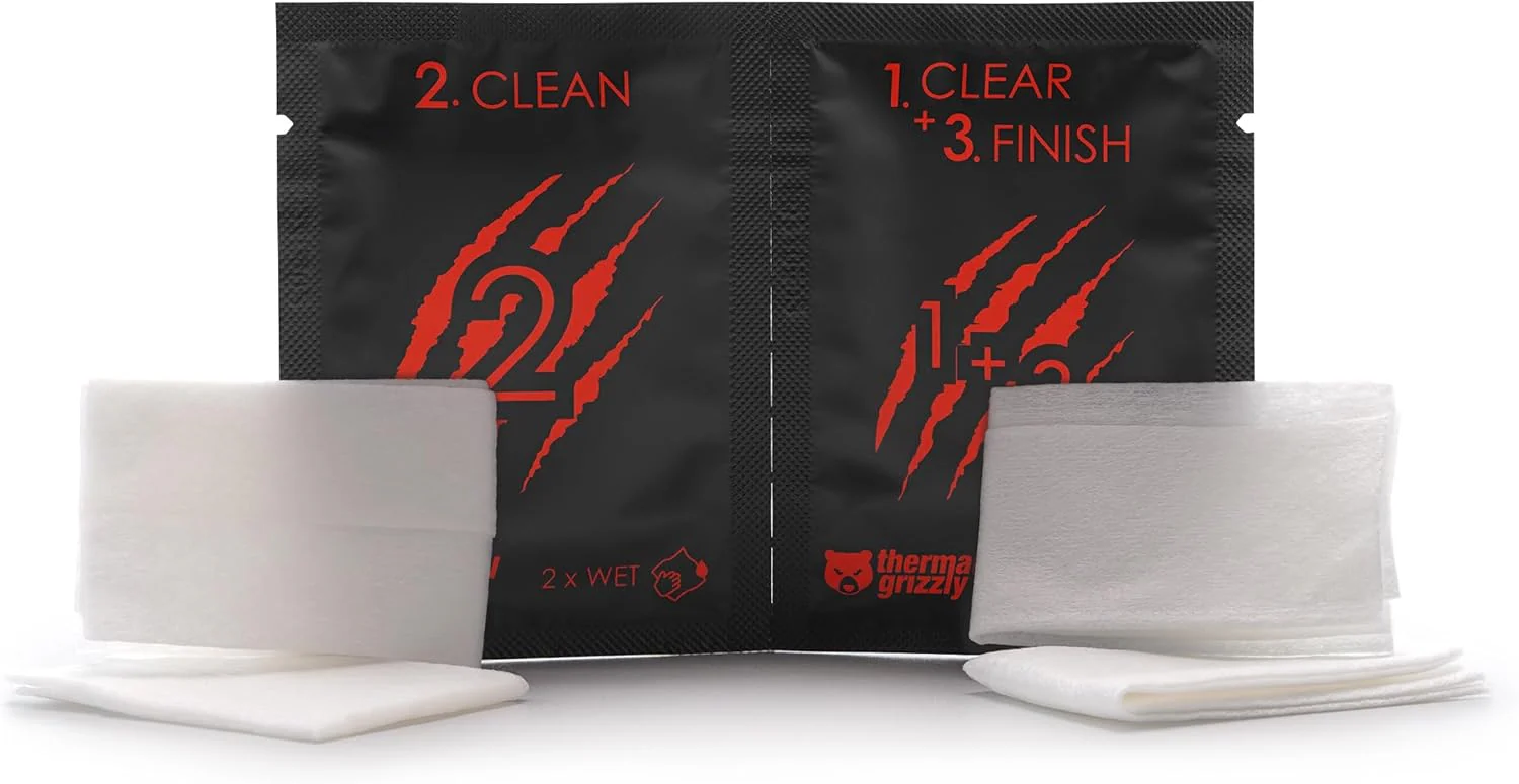 Thermal Grizzly Cleaning Wipes 10 Packs, Cleaning Cloths For Surfaces w/ Thermal Conductive Materials - Image 2