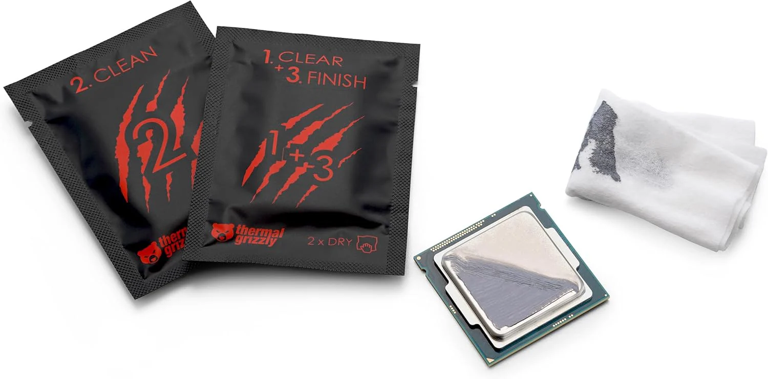 Thermal Grizzly Cleaning Wipes 10 Packs, Cleaning Cloths For Surfaces w/ Thermal Conductive Materials - Image 3