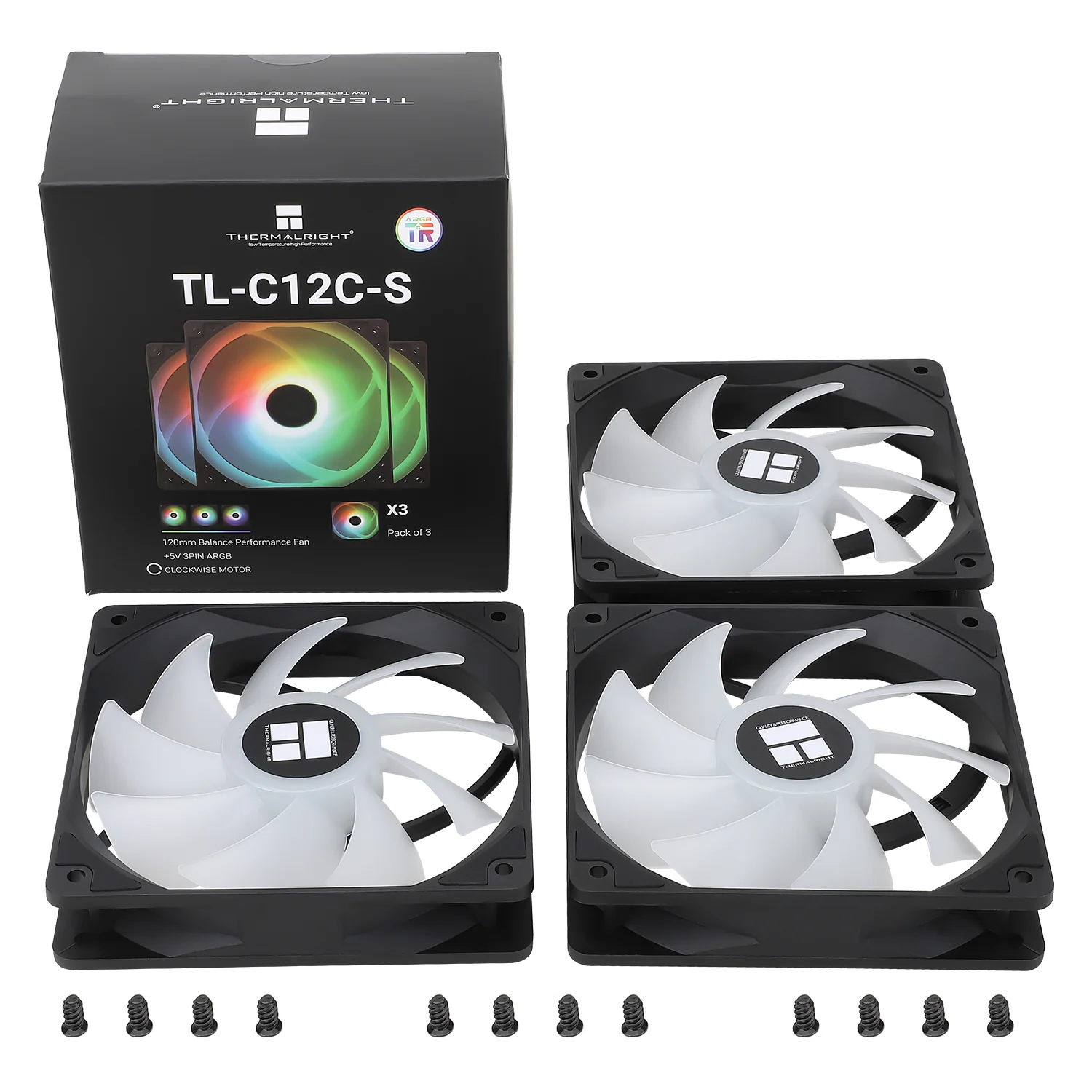 Thermalright ARGB 120mm Fan 3 Pack - Black - Image 3