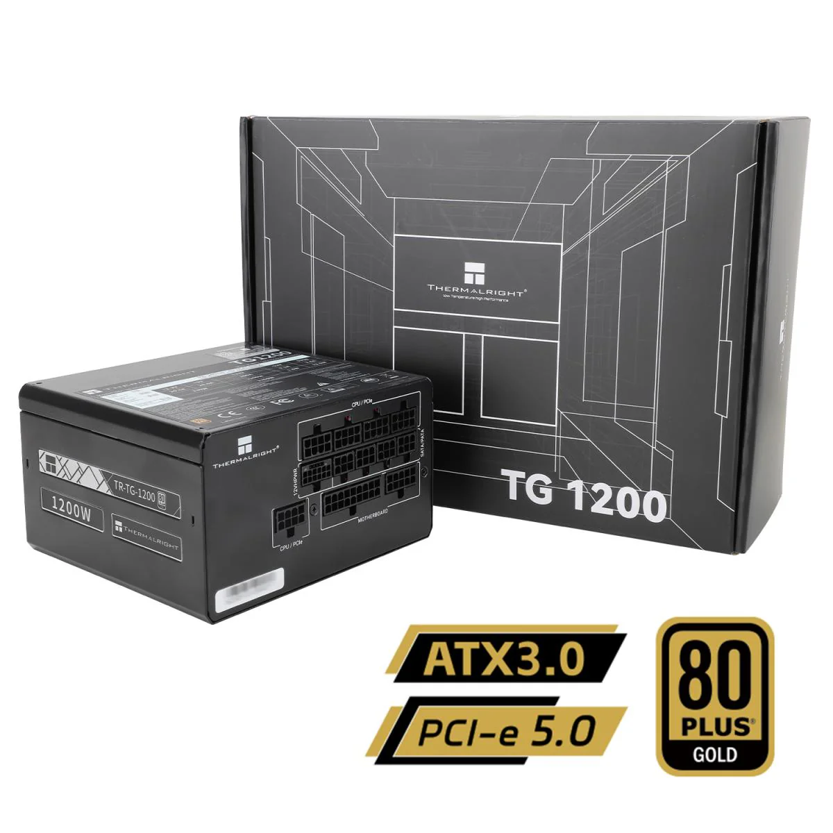 Thermalright (TG-1200) Gold 1200W (ATX 3.0) PCIE 5.0 80 Plus Gold Full Modular - Power Supply