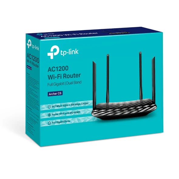 TP-Link Archer C6 AC1200 Dual-Band MU-MIMO Gigabit Wi-Fi Router (2.4GHz & 5GHz) - Image 3