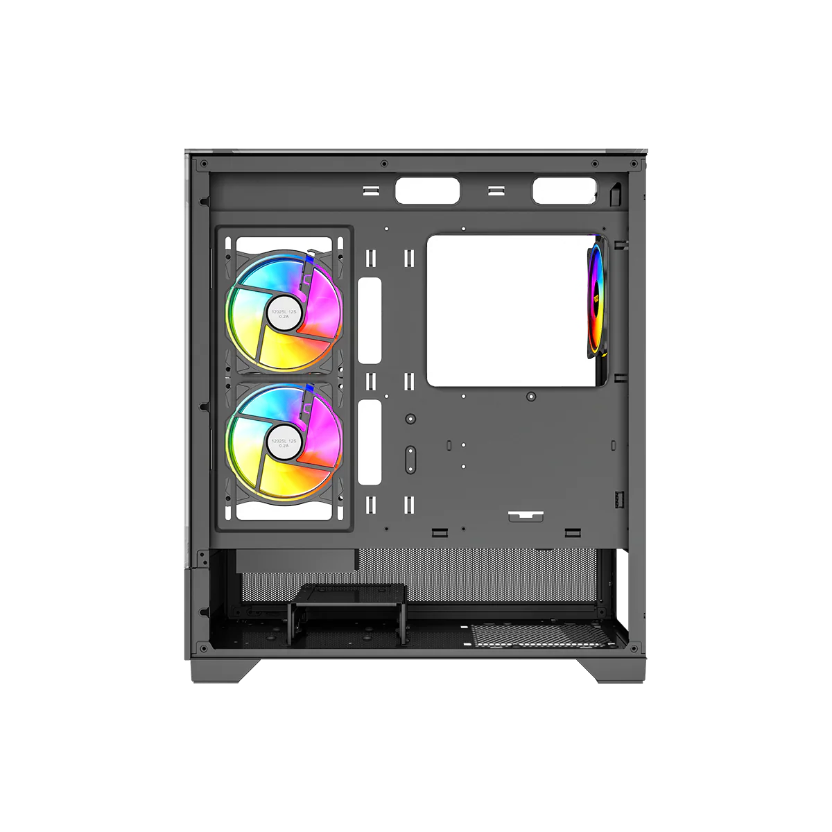 Twisted Minds DarkPulse Tempered Glass Mid Tower Gaming Case (3 ARGB Fans Included) - Black - Image 6
