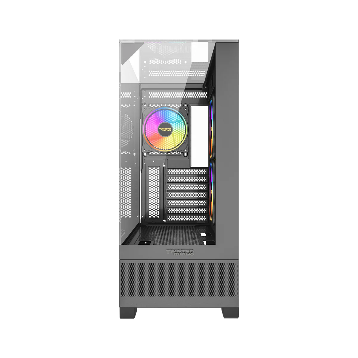 Twisted Minds DarkPulse Tempered Glass Mid Tower Gaming Case (3 ARGB Fans Included) - Black - Image 7