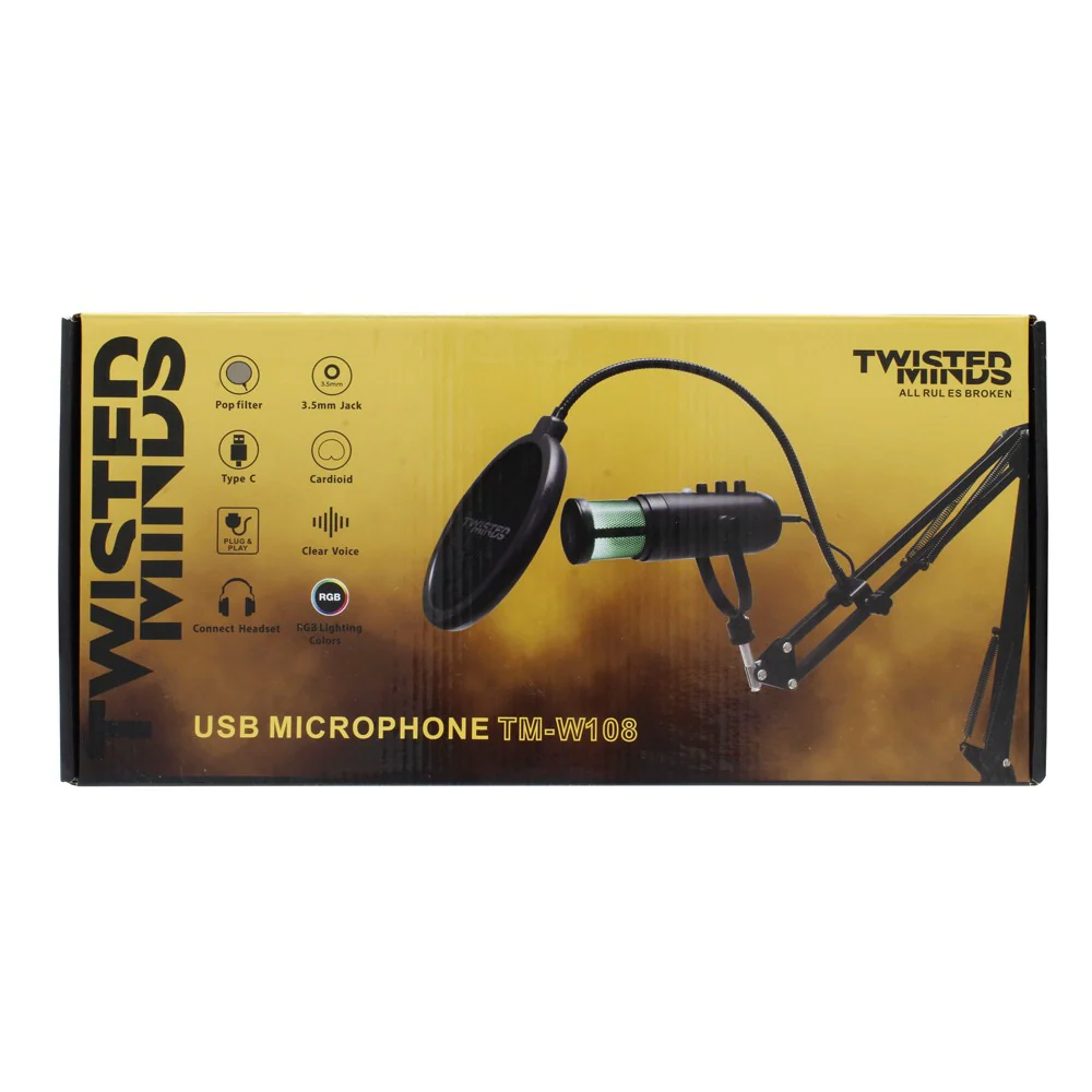 Twisted Minds W108 USB Microphone RGB - Black - Image 5