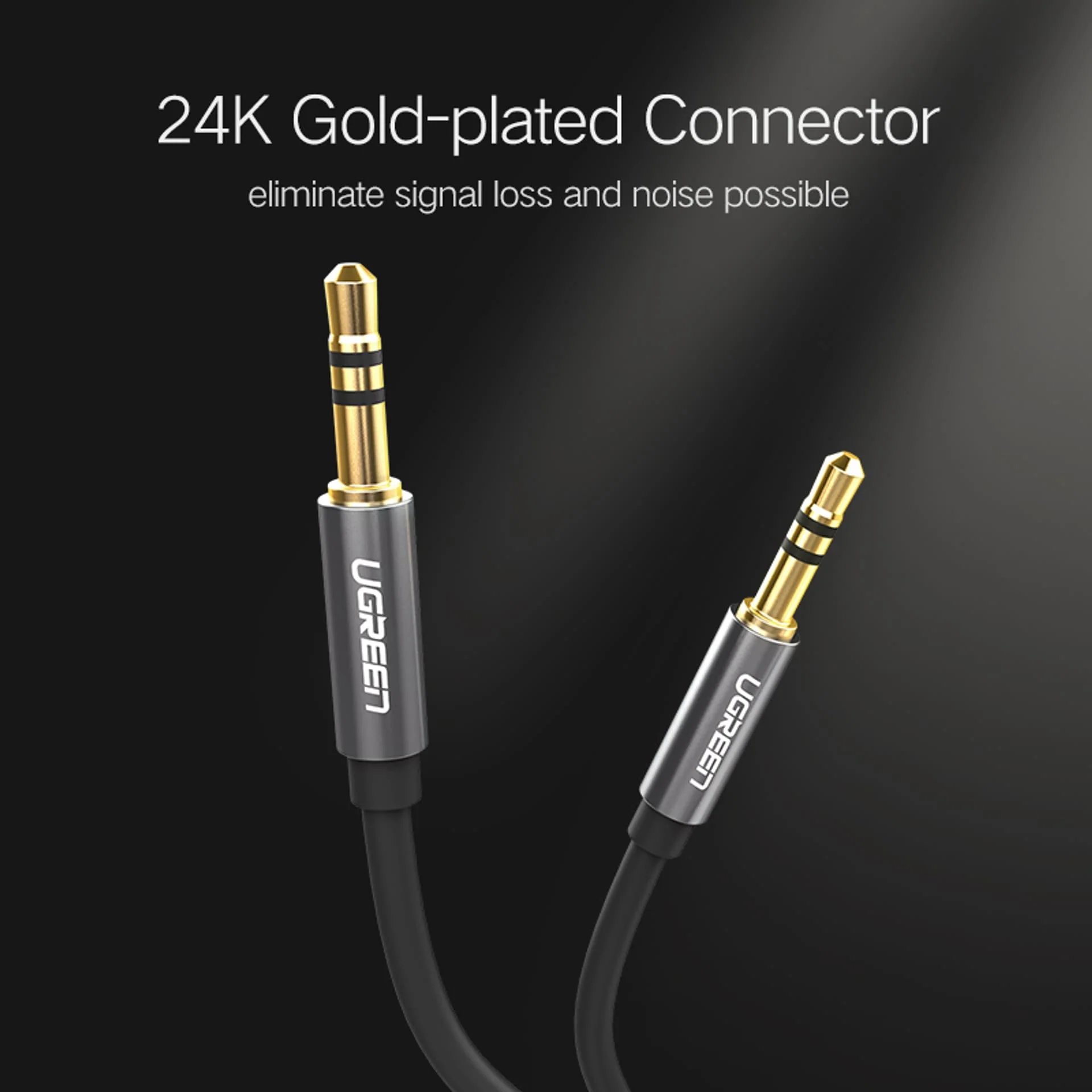 UGREEN 3.5mm Male to 3.5mm Male Cable 1.5m (Black) - Image 2