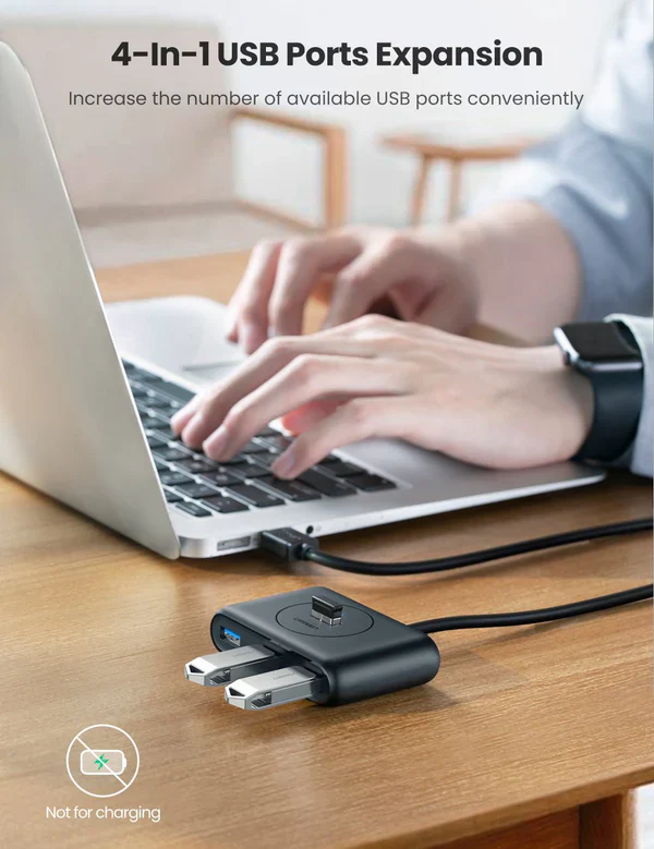 UGREEN 4-in-1 USB 3.0 Data Hub - Image 6