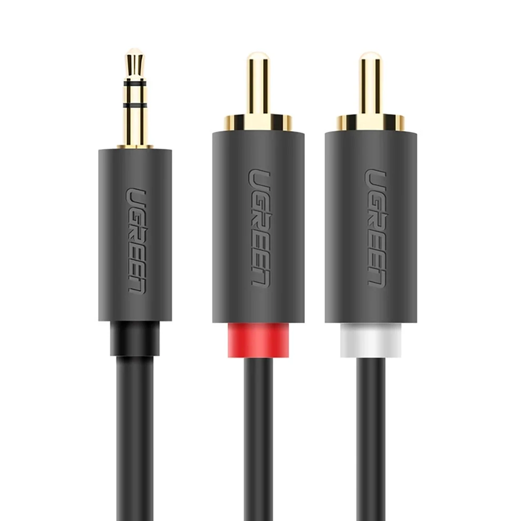 UGREEN AV102 3.5mm Male to 2RCA Male Audio Cable 1m (Gray) - Image 2