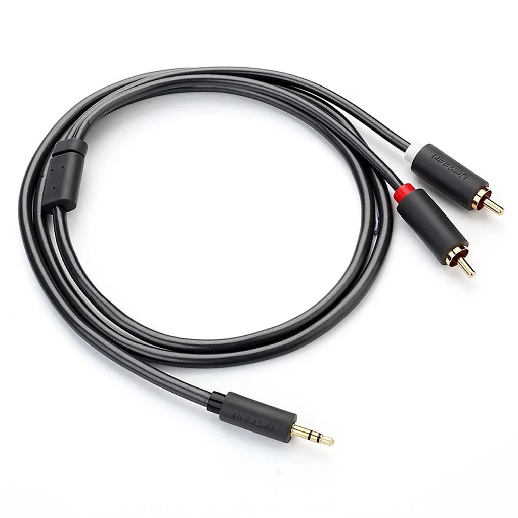 UGREEN AV102 3.5mm Male to 2RCA Male Audio Cable 1m (Gray) - Image 3