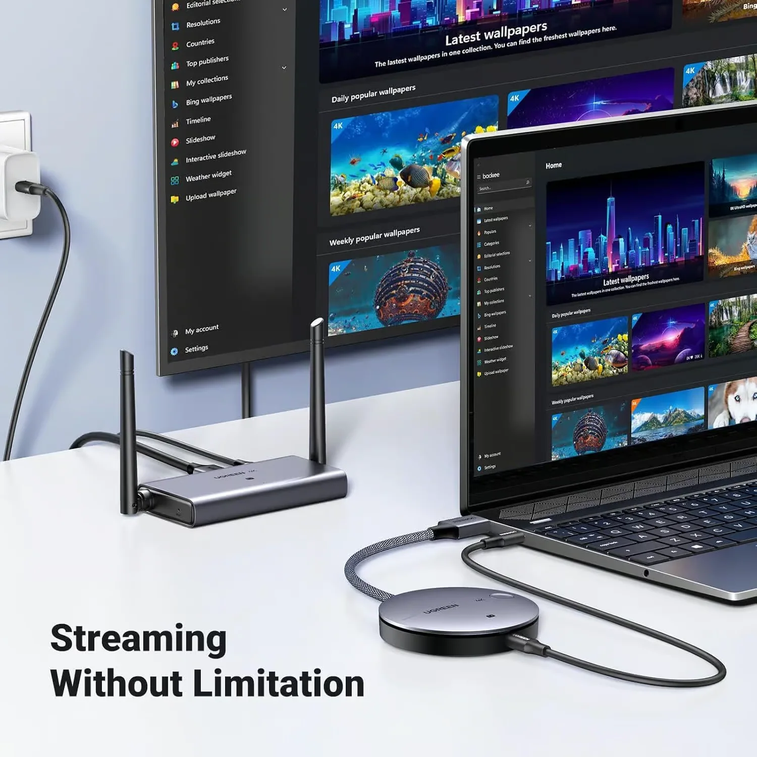 UGREEN CM586 4K@30Hz Wireless HDMI Extender TX and RX 50 Meter Range - Image 2