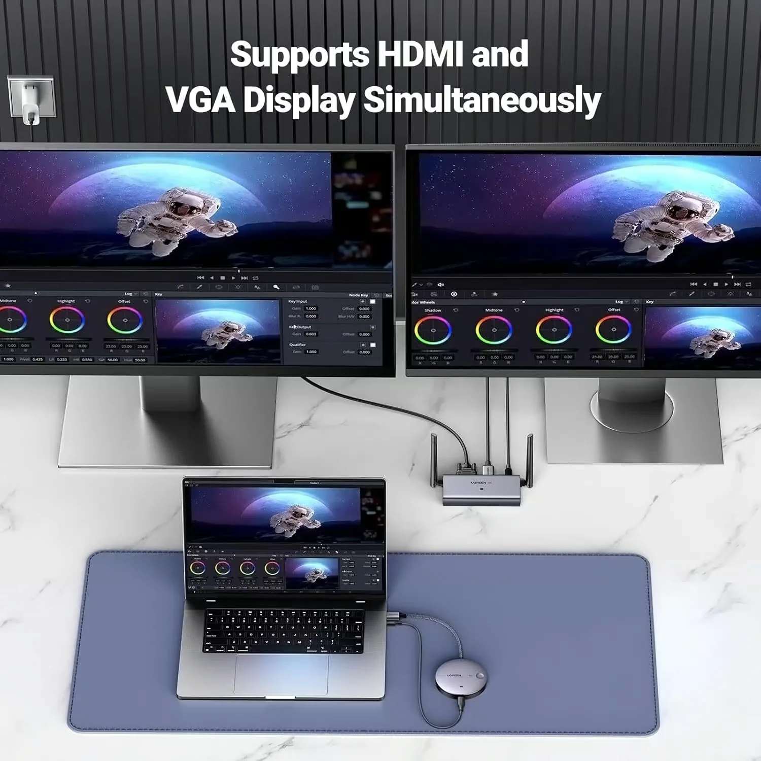 UGREEN CM586 4K@30Hz Wireless HDMI Extender TX and RX 50 Meter Range - Image 3