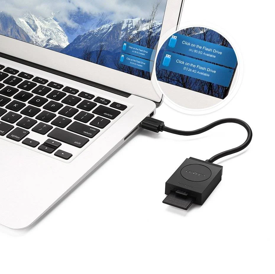 UGREEN CR127 USB 3.0 Card Reader TF+SD Simultaneous Use - Image 4