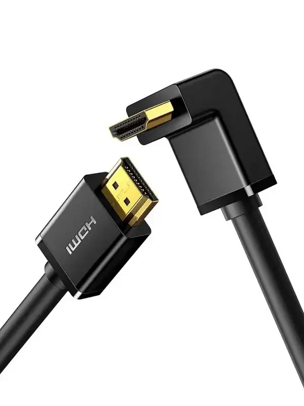 UGREEN HD103 HDMI Cable Right Angle 90 Degree 2m 4K@30Hz HDMI 1.4 (Black) - Image 2