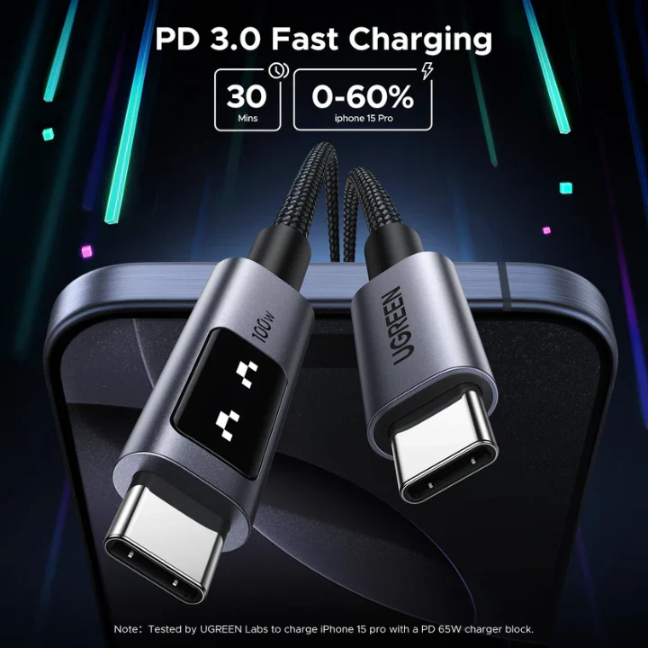 UGREEN L509 Uno USB-C to USB-C PD Fast Charging Cable 5A Max - Image 7