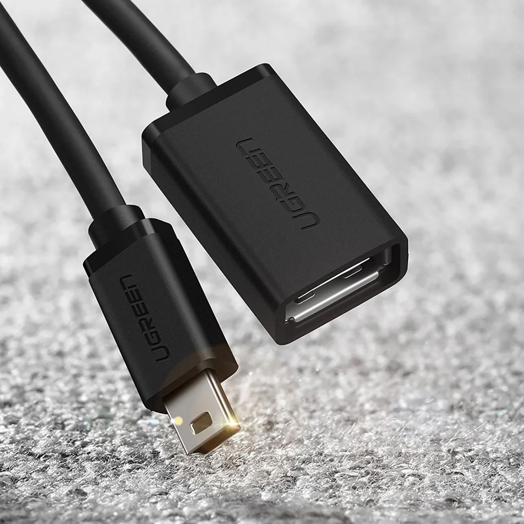 UGREEN US249 Mini USB 5Pin Male To USB 2.0 A Female OTG Cable 10CM - Image 4