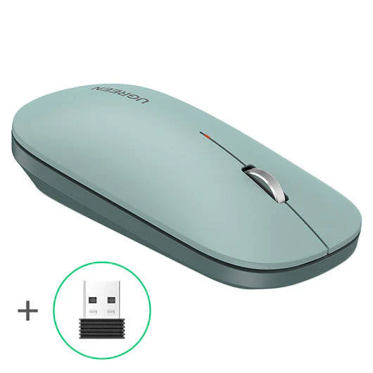 UGREEN MU001 Portable Wireless Mouse 2.4GHZ Ultra Slim (Green) - Image 2