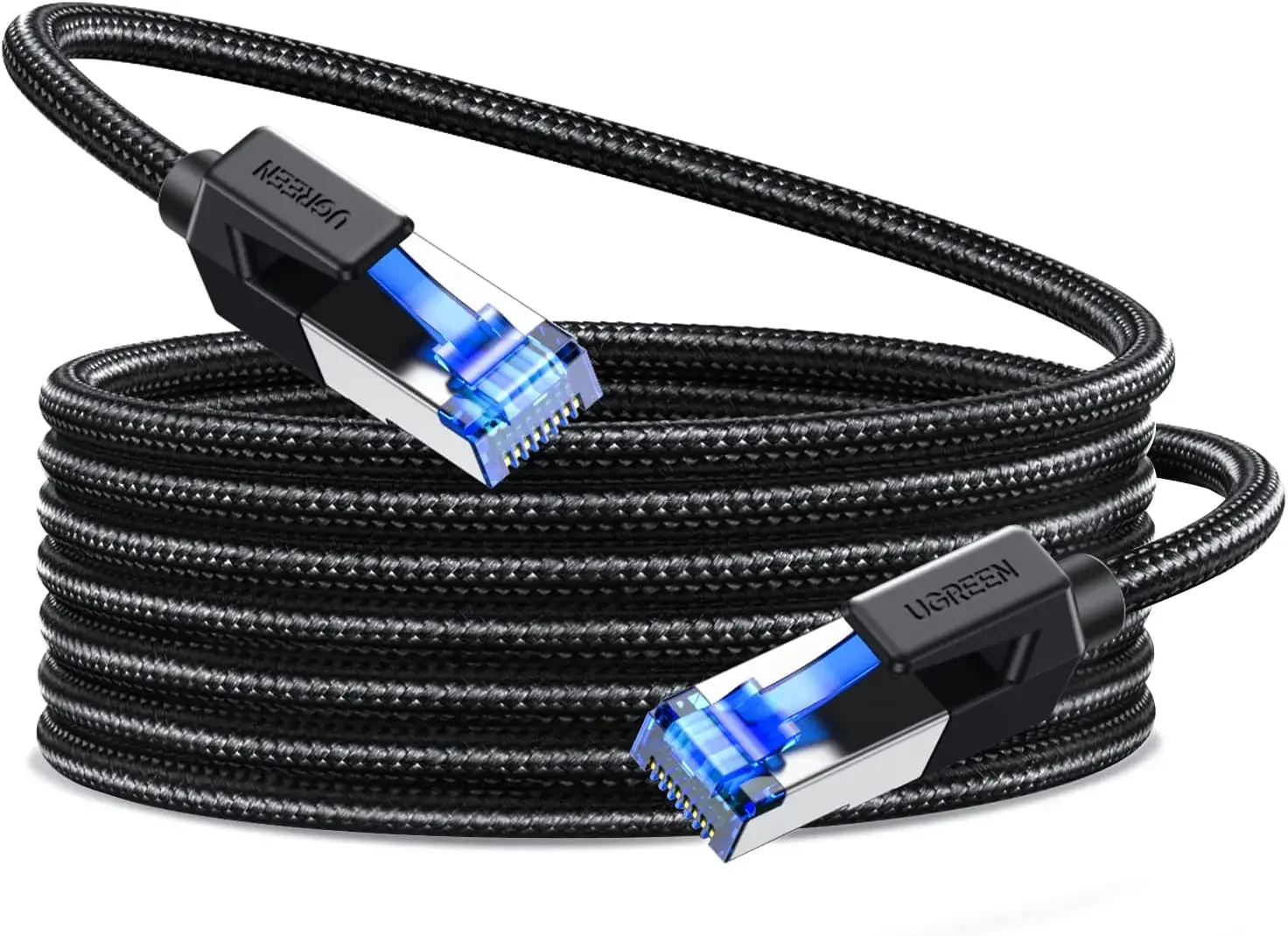UGREEN NW153 Cat8 Pure Copper Ethernet Cable Braided (Black) - Image 2