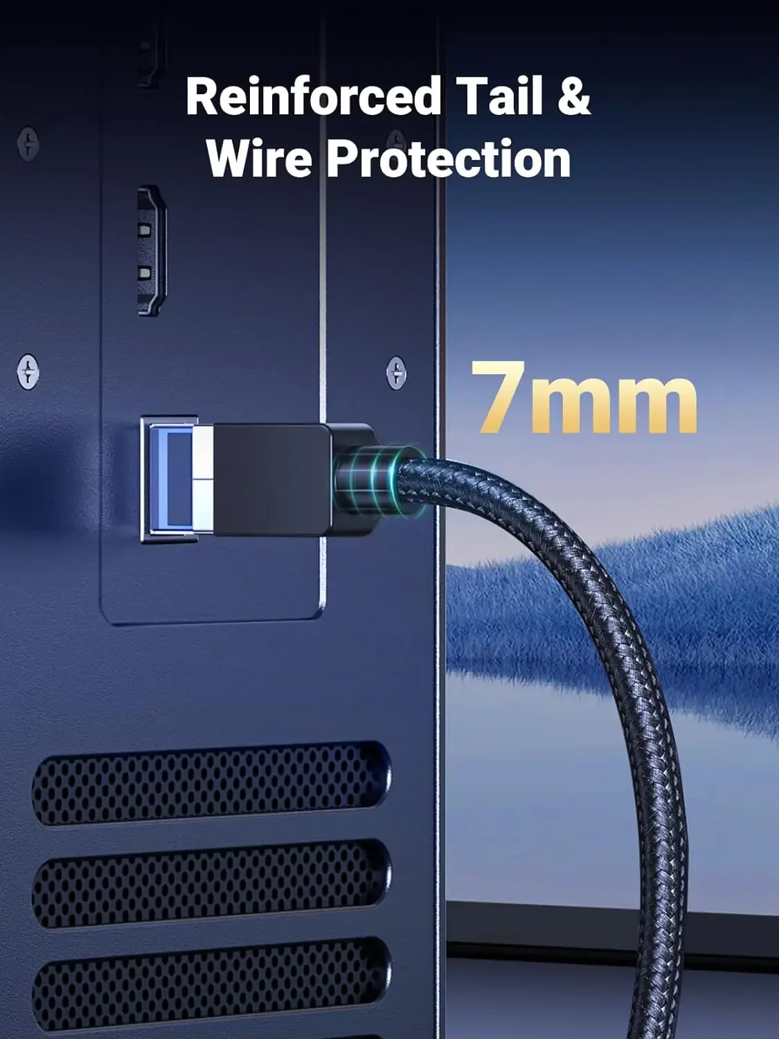 UGREEN NW153 Cat8 Pure Copper Ethernet Cable Braided (Black) - Image 6