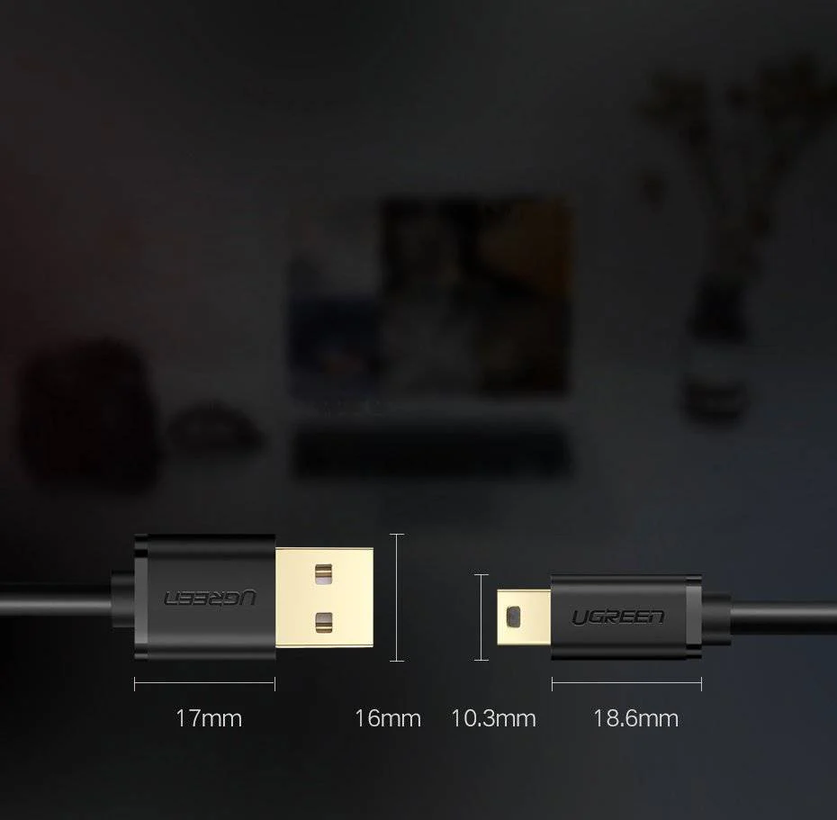 UGREEN US132 USB 2.0 A Male To Mini USB 5Pin Male Cable 2M - Image 3