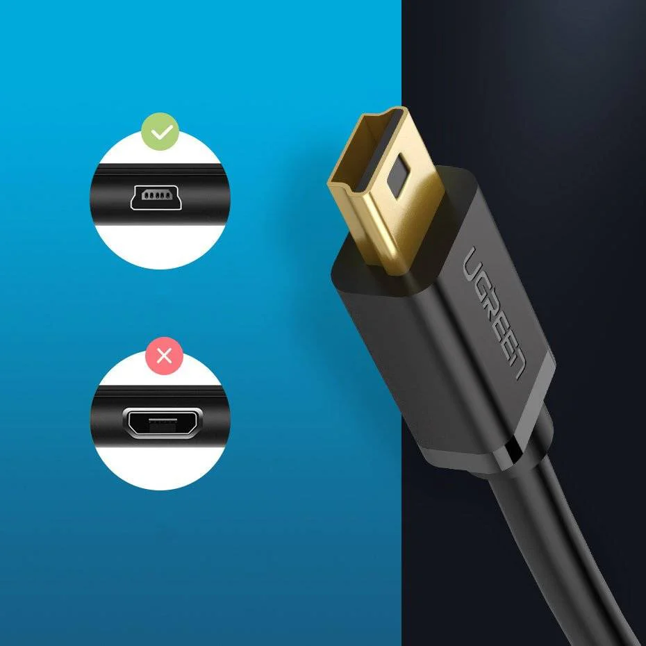UGREEN US132 USB 2.0 A Male To Mini USB 5Pin Male Cable 2M - Image 5