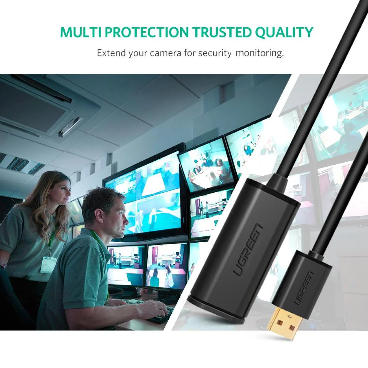 UGREEN USB 2.0 Active Extension Cable with Chipset 5m (Black)-UGREEN-10319 - Image 5