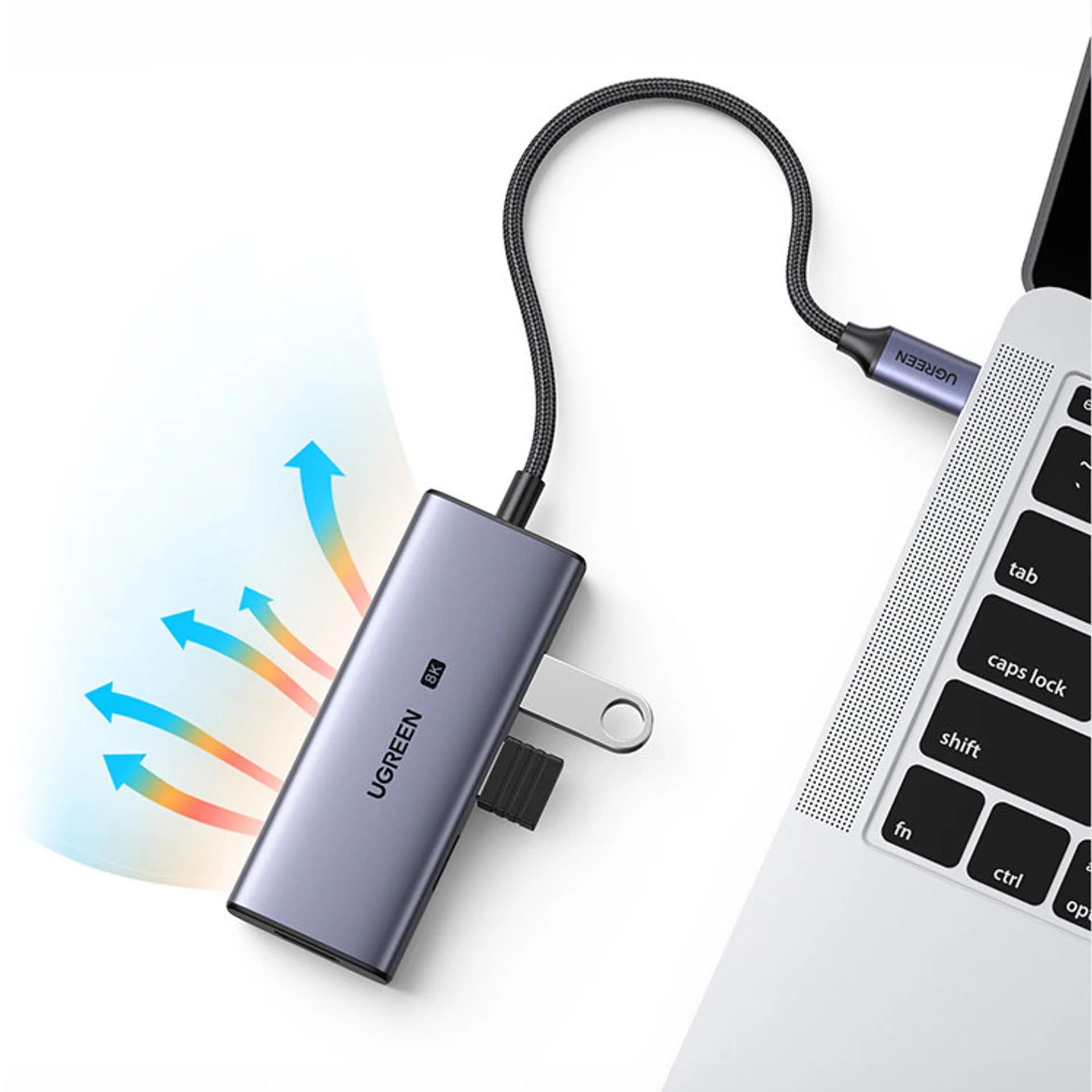 UGREEN USB-C to 3×USB 3.0+HDMI Multifunction Adapter (8K@30Hz） - Image 6