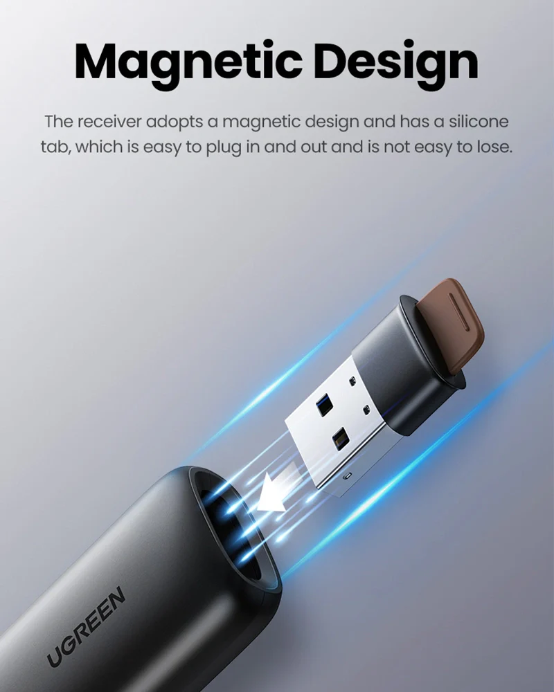 UGREEN Wireless Presenter With a AAA battery  *Control distance: 100 meters; *Laser distance: >200 meters; - Image 4