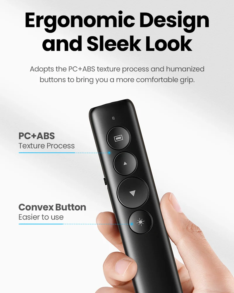 UGREEN Wireless Presenter With a AAA battery  *Control distance: 100 meters; *Laser distance: >200 meters; - Image 7