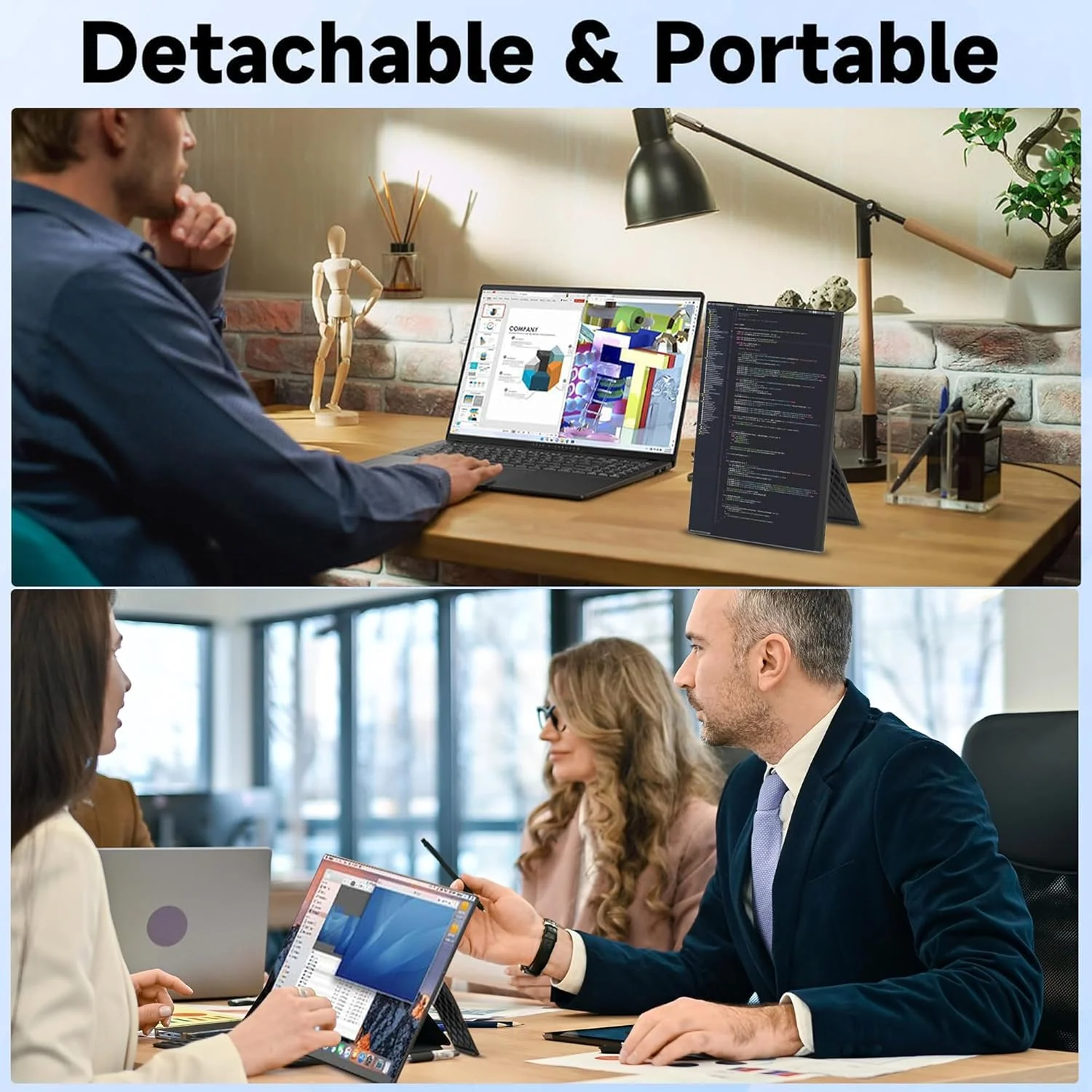 V2COM P5 15.6" IPS Full HD Portable Laptop Screen Extender, Detachable IPS Monitor for 13-17.3" Laptops - Image 5