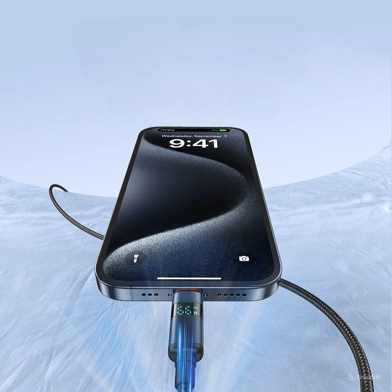 VFAN X25 DIGTAL DISPLAY FAST CHARGE 30W USB-C TO LIGHTNING / USB-C TO C - Image 2