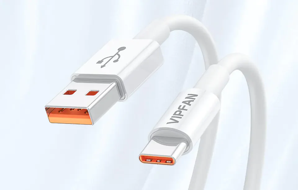 Vipfan X17 USB to USB-C Cable, 6A, 1.2m white - Image 2