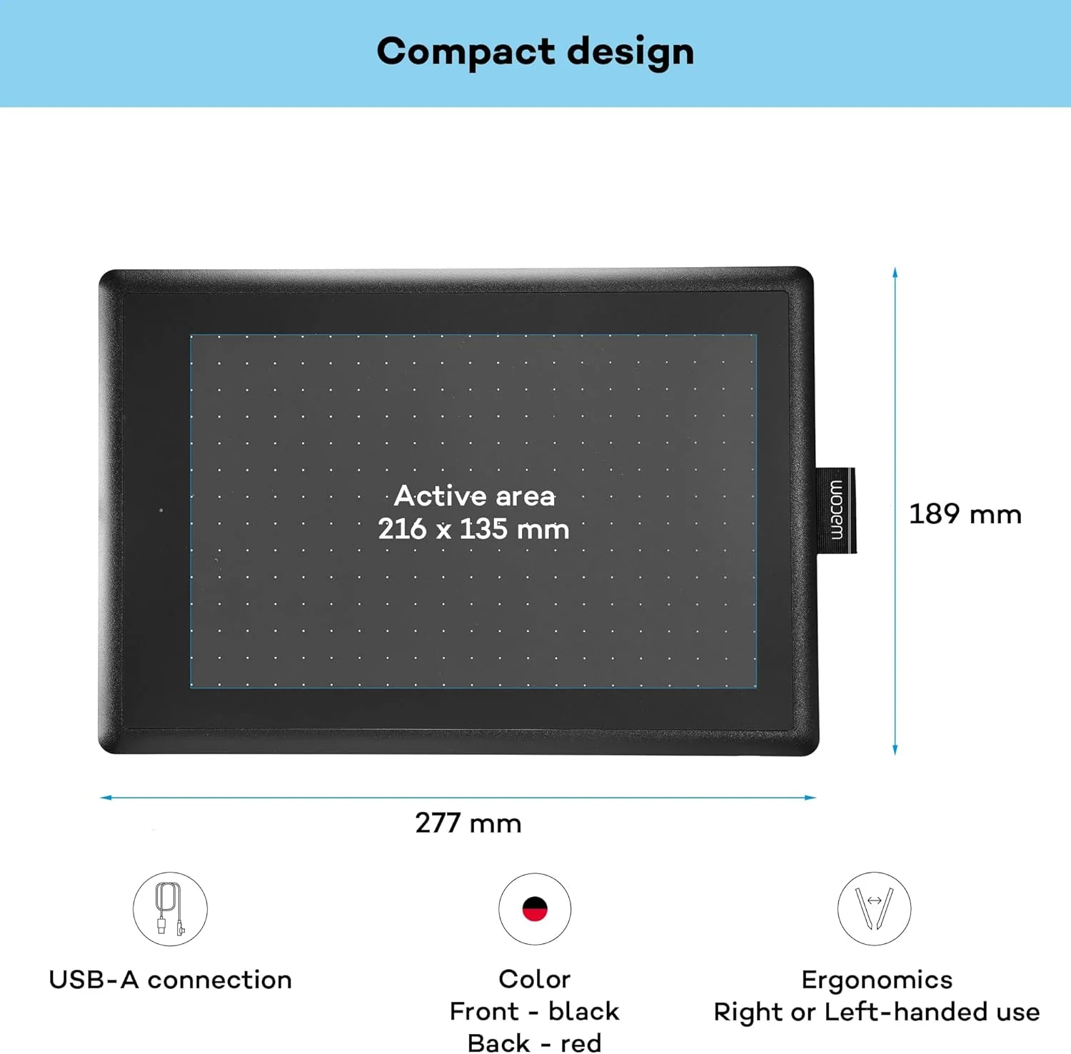 Wacom One by Wacom CTL-672-N Ideal for Work from Home & Remote Learning - Black - Image 5