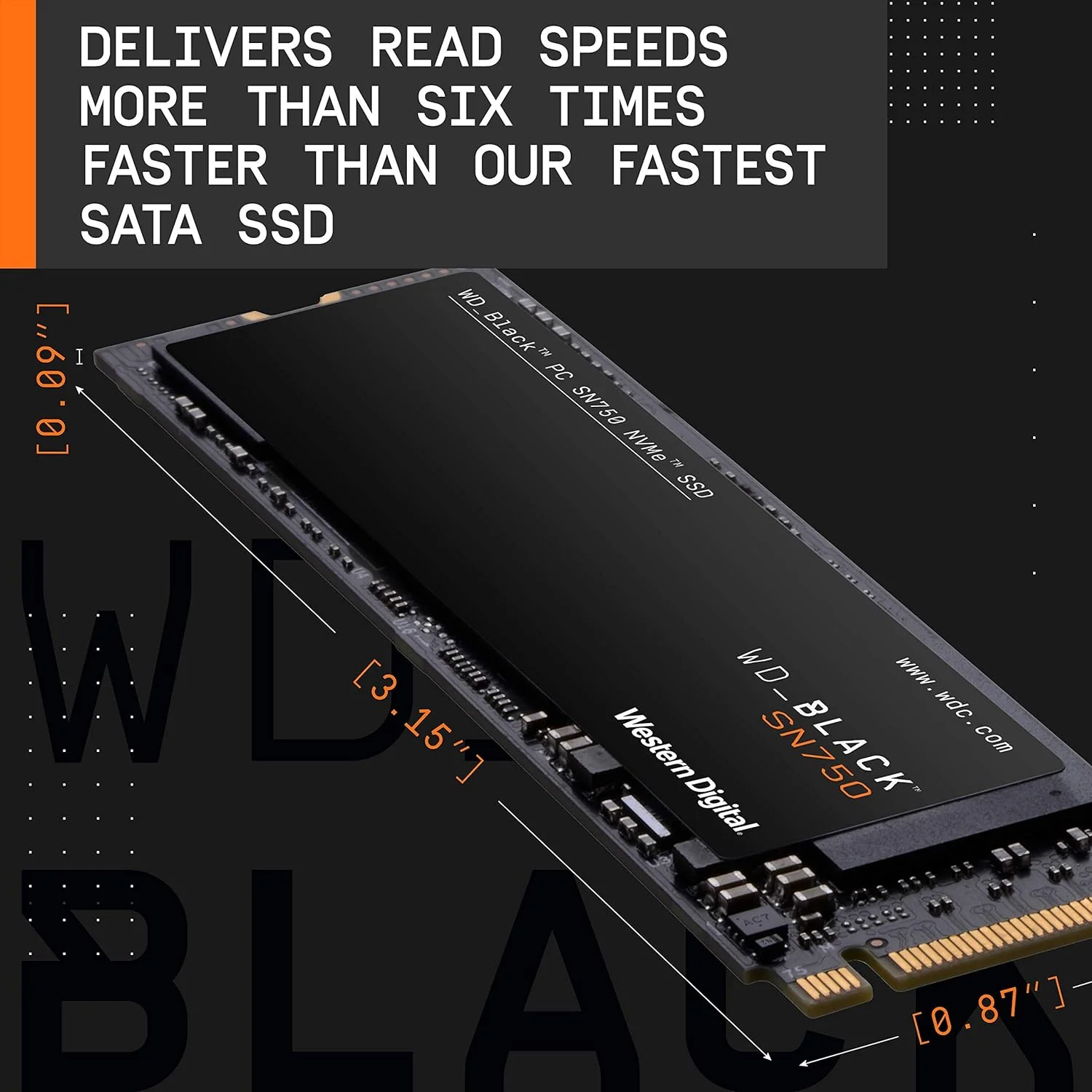 WD BLACK 2TB SN750 NVMe Internal Gaming SSD - Gen3 PCIe, M.2 2280 , Up to 3,400 MB/s - Image 3