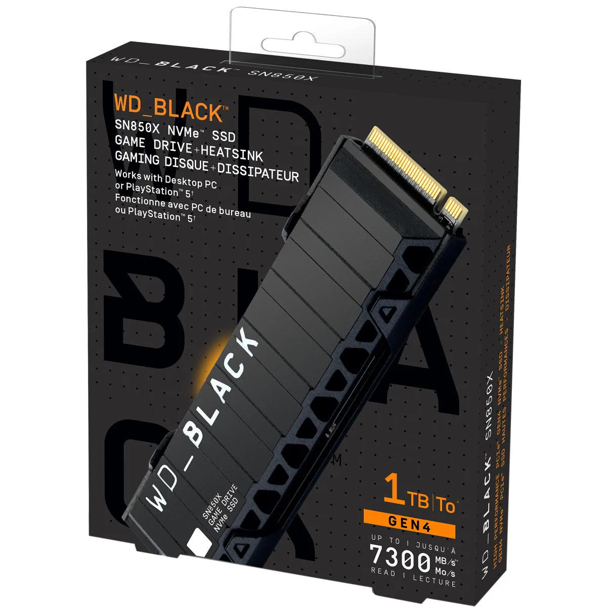 WD BLACK SN850X NVMe M.2 2280 1TB With Heatsink - Image 2