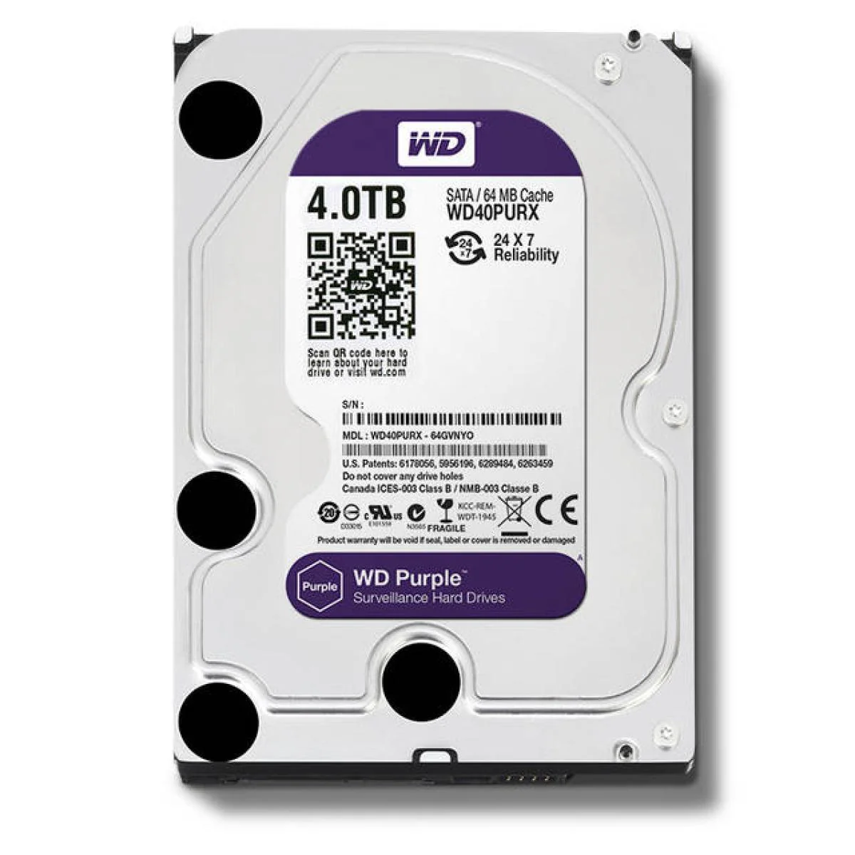 WD PURPLE HARD DRIVE 4TB