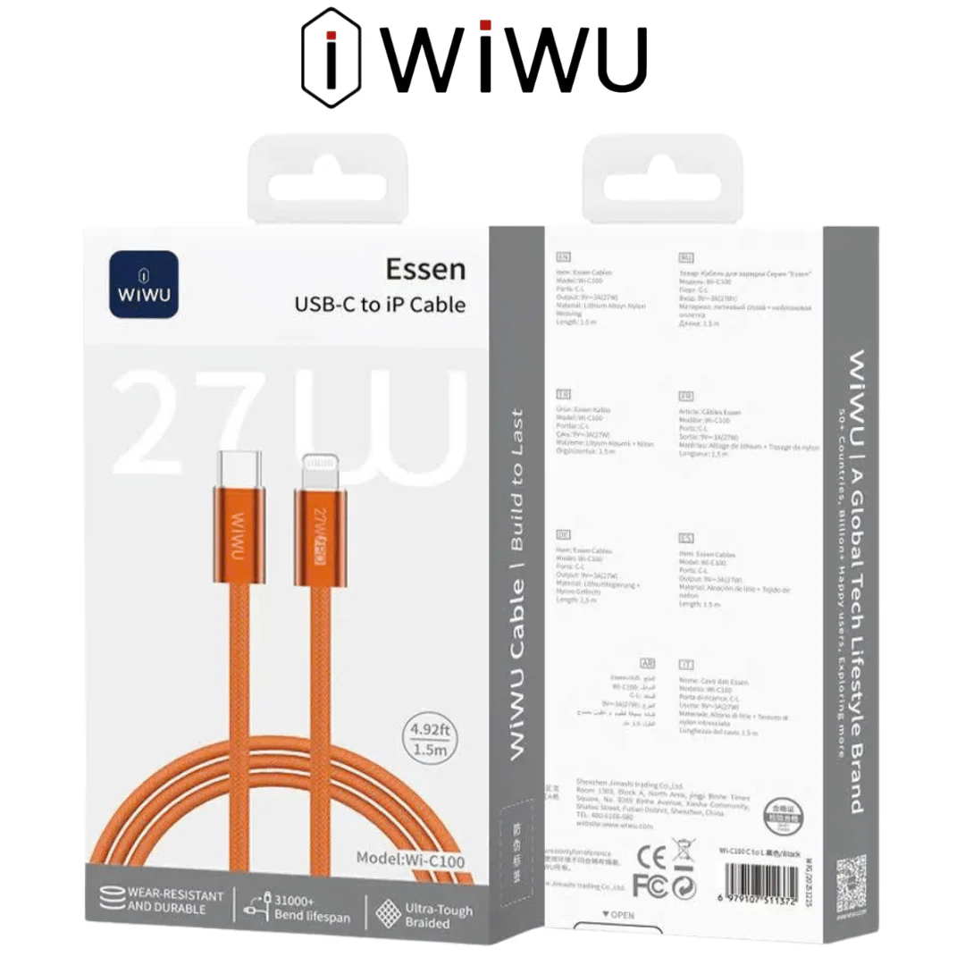 WIWU 27W Essen Series C-L Cable Wi-C100 C-L 1.5m - Image 4