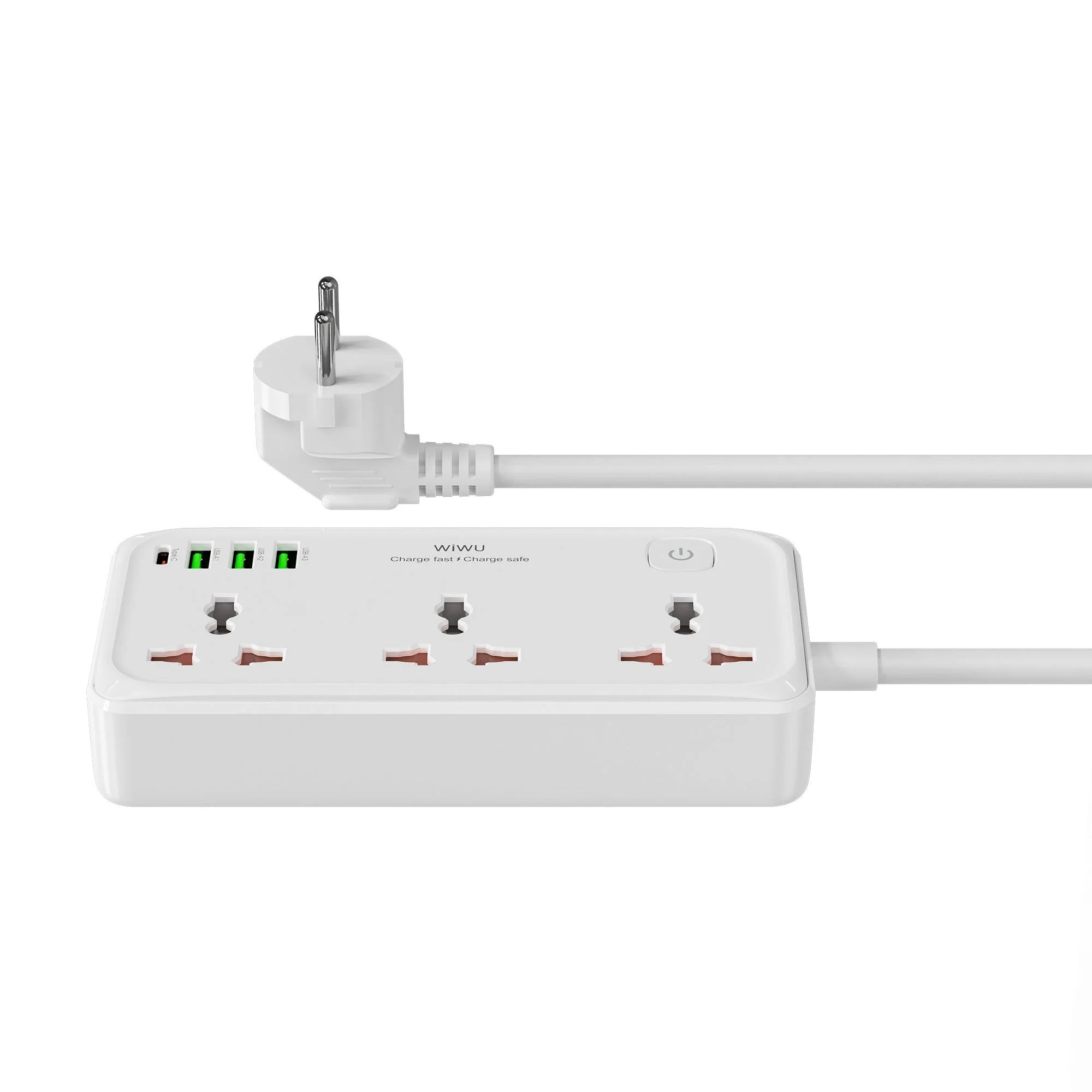 WIWU Wi-S005 EU 30W Cube Multiple Function GaN Power Strip 1C3A+3 sockets - Image 3